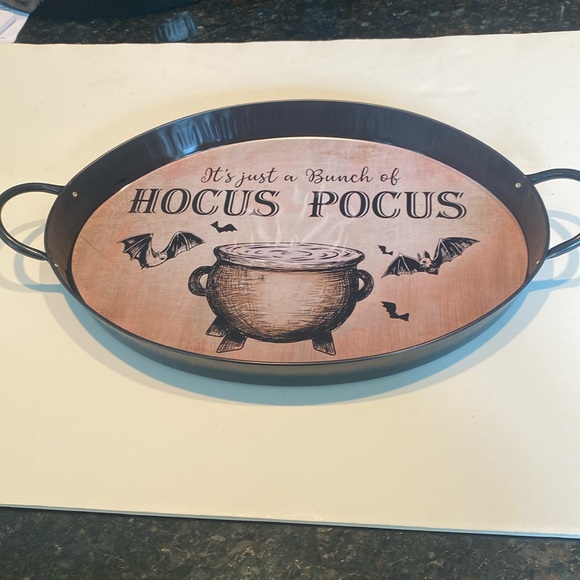 Other - NWT Black Metal Halloween Serving Tray